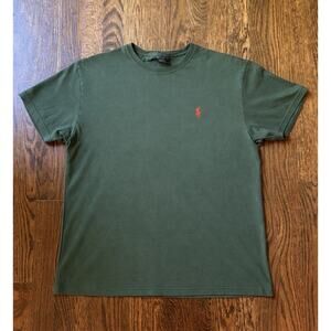 Polo by Ralph Lauren Men's Green Cotton Crew Neck Short Sleeve T-Shirt Size M